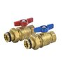 Set Van 2 Kogelkraan 3-Delig Puntstuk Zelfdichtend 1"X1" R859K